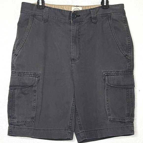 St John's Bay Gray Cargo Shorts Size 34 - Picture 1 of 9
